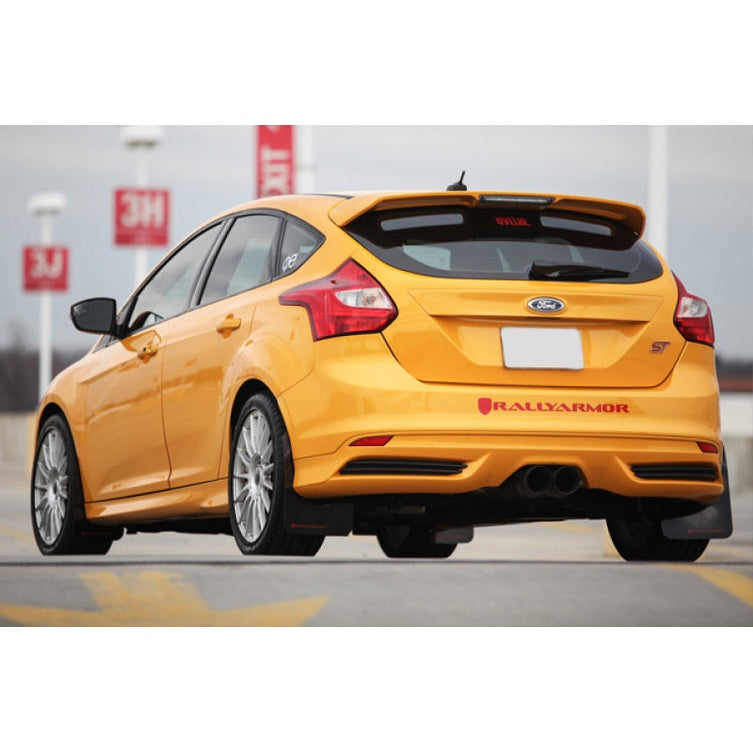 Rally Armor UR Series Black Mud Flap with Blue Logo for Ford Focus (2013-2016)