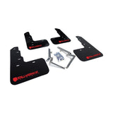 Rally Armor 17-22 Honda Civic Type R Black Urethane Mud Flaps with Red Logo