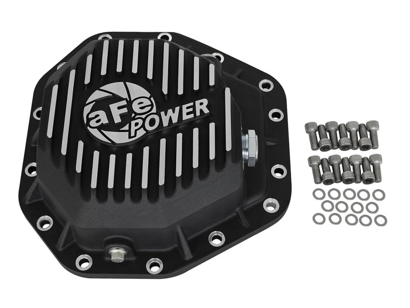 aFe Power Pro Series Rear Differential Cover with Machined Fins for 2017 Ford Super Duty V8-6.7L Diesel Trucks