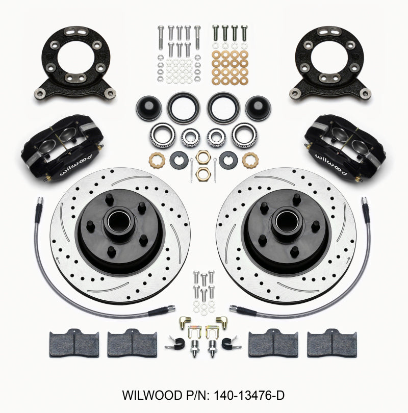 Wilwood Forged Dynalite-M Front Disc Brake Kit for 1965-1969 Ford Mustangs and More - 11.30 inch Rotors