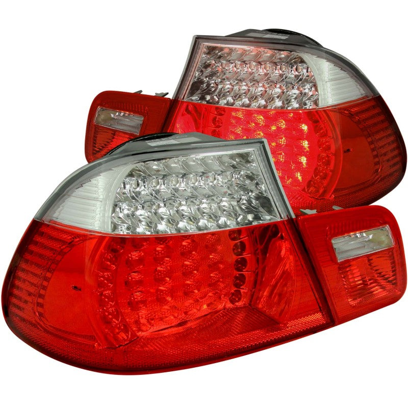 ANZO LED Taillight Assembly for BMW 3 Series E46 (1999-2006) – Red/Clear Lens, Pair