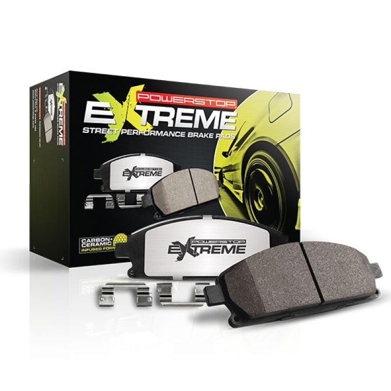 PowerStop Z26 Street Warrior Ceramic Brake Pads for 2024 Ford Mustang Front - Enhanced Stopping Power with Hardware