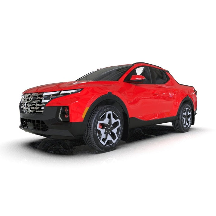 Rally Armor 22-25 Hyundai Santa Cruz Black UR Mud Flaps with Red Logo
