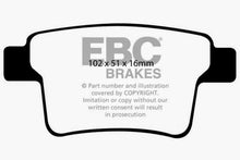 Load image into Gallery viewer, EBC Yellowstuff Rear Brake Pads for Ford Five Hundred 2004-2007 - High-Performance Street and Track Use