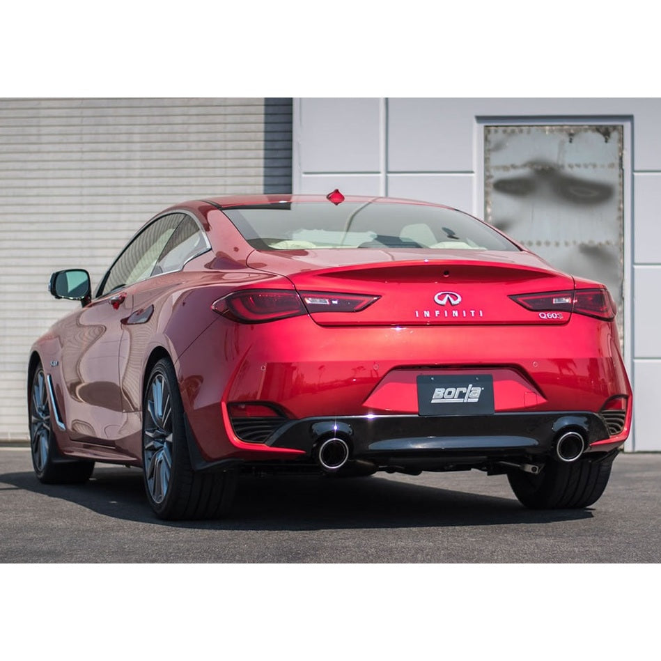 Borla - S-Type Cat-Back Exhaust System for 17-21 Infiniti Q60 3.0L V6 Twin Turbo