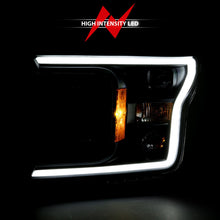 Load image into Gallery viewer, ANZO 2018-2019 Ford F-150 Projector Headlights with Halo, Black Housing and Amber Accents