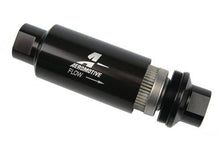 Load image into Gallery viewer, Aeromotive In-Line Fuel Filter with 40-Micron Stainless Mesh Element, ORB-10 Port, 2 Inch Diameter, Bright-Dip Black Finish
