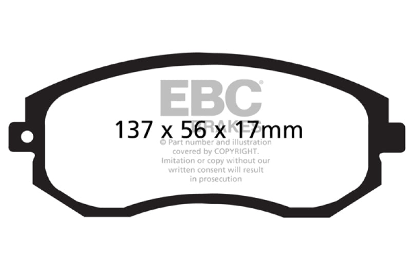 EBC Redstuff Ceramic Low Dust Front Brake Pads for Scion FR-S and Subaru BRZ * Part No. ebcDP31884C