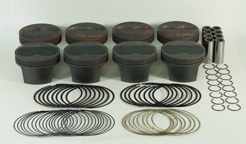 Mahle MS Piston Set for Chevrolet Small Block 379 CID - 4.165 Inch Bore, 3.75 Inch Stroke, 6.125 Inch Rod Length