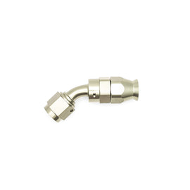 DeatschWerks 6AN Female Swivel 45-Degree Hose End PTFE with Olive Insert - Titanium Finish