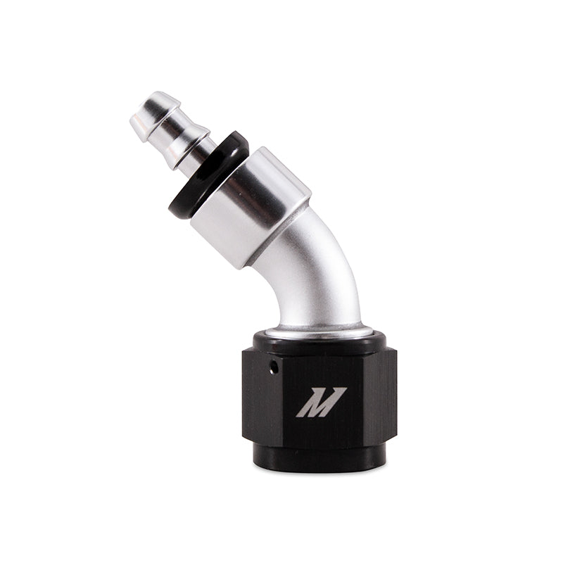 Mishimoto Push-On 45 Degree -10AN Aluminum Swivel Hose End Fitting - misMMFT-10AN-45