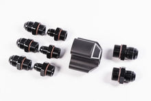 Load image into Gallery viewer, Radium Engineering 3 Into 1 Distribution Block with Fittings - Part No. RAD20-0237
