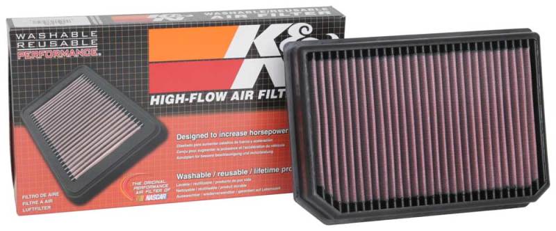 K&N Engineering High-Flow Replacement Air Filter for 2019-2020 Mercedes-Benz A-Class and CLA Models (Part Knn33-3133)