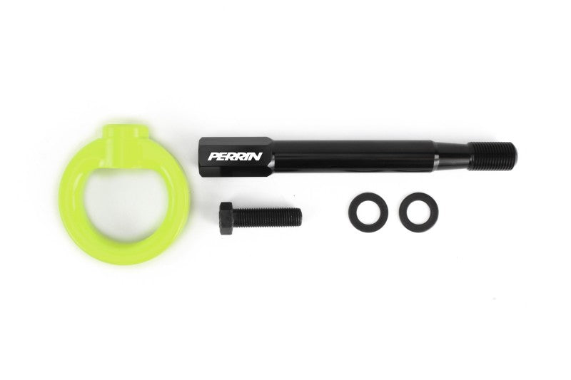Perrin Performance Front Tow Hook Kit for 2022-2025 Subaru WRX, 2018-2023 Crosstrek, and 2020-2025 OBXT - Neon Yellow