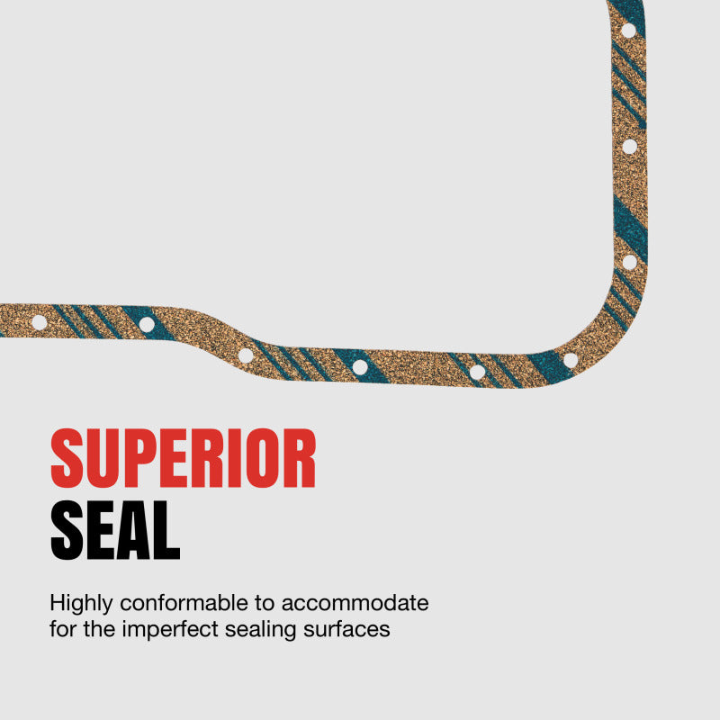 Fel-Pro OS 30784 Engine Oil Pan Gasket Set for Toyota Tacoma - High-Temperature Rubber-Coated Fiber