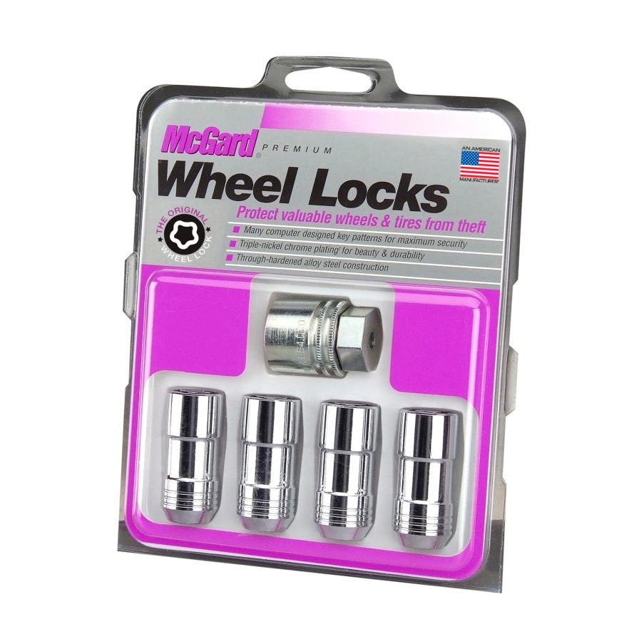 McGard Wheel Lock Nut Set - 4pk. (Cone Seat) 9/16-18 / 7/8 Hex / 1.765in. Length - Chrome