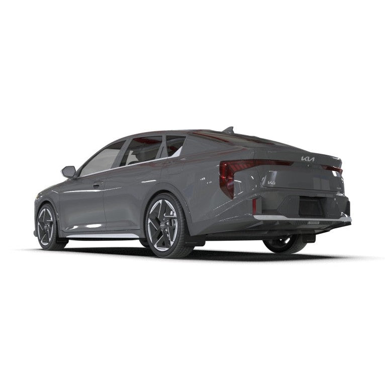 Rally Armor 2025+ Kia K4 Black Mud Flap with Dark Grey Logo – Durable Polyurethane Protection