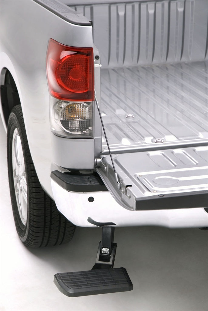 AMP Research BedStep for 2022-2026 Toyota Tundra - Black Retractable Rear Bumper Access Step