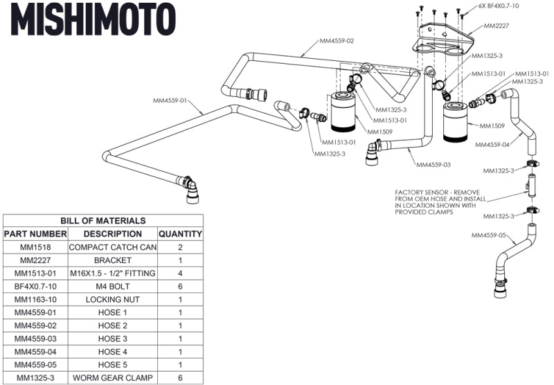 Mishimoto 2018-2020 Ford F-150 2.7L EcoBoost Baffled Oil Catch Can Kit