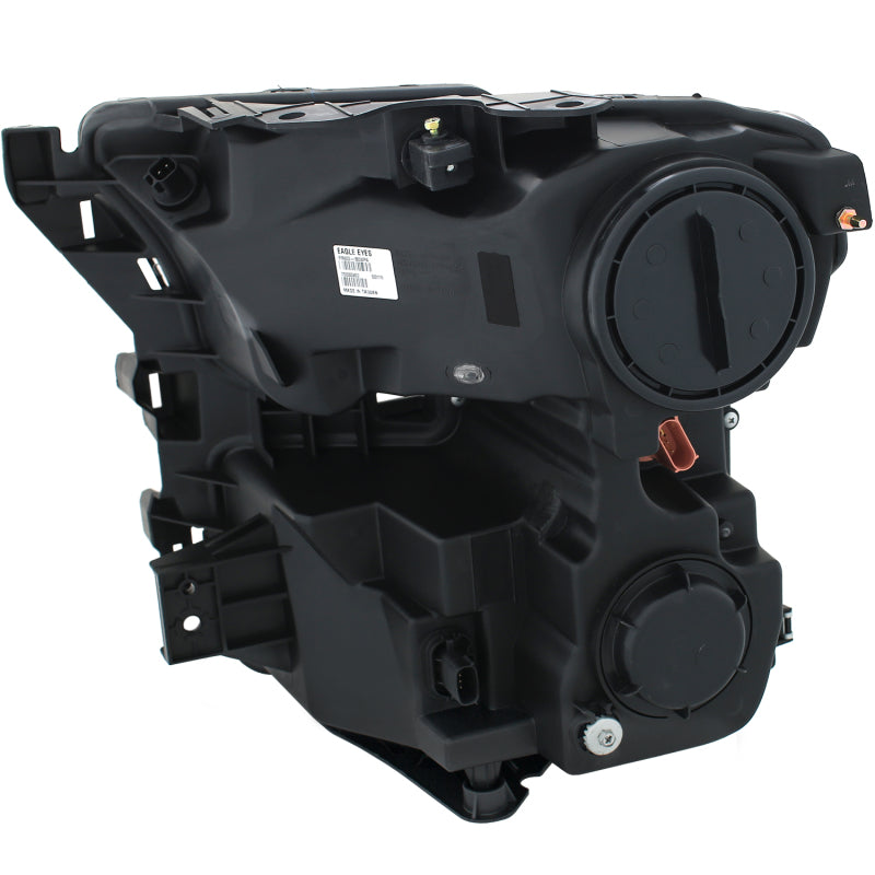 ANZO 2015-2016 Ford F-150 Projector Headlights with Plank Style Design, Black Housing, Amber Lens