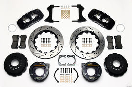 Wilwood AERO4 Rear P-Brake Kit 14-Inch Drilled Big Ford New Style with 2.50-Inch Offset