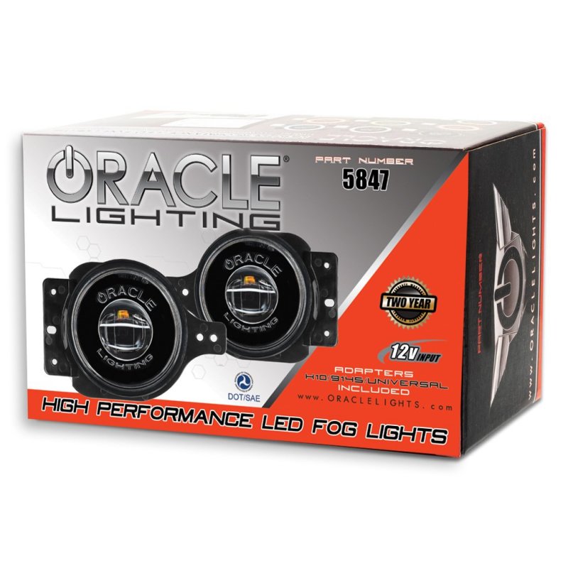 Oracle Lighting Jeep Wrangler JL & Gladiator JT Sport High-Performance White LED Fog Lights (Part No. ORL5847-001)