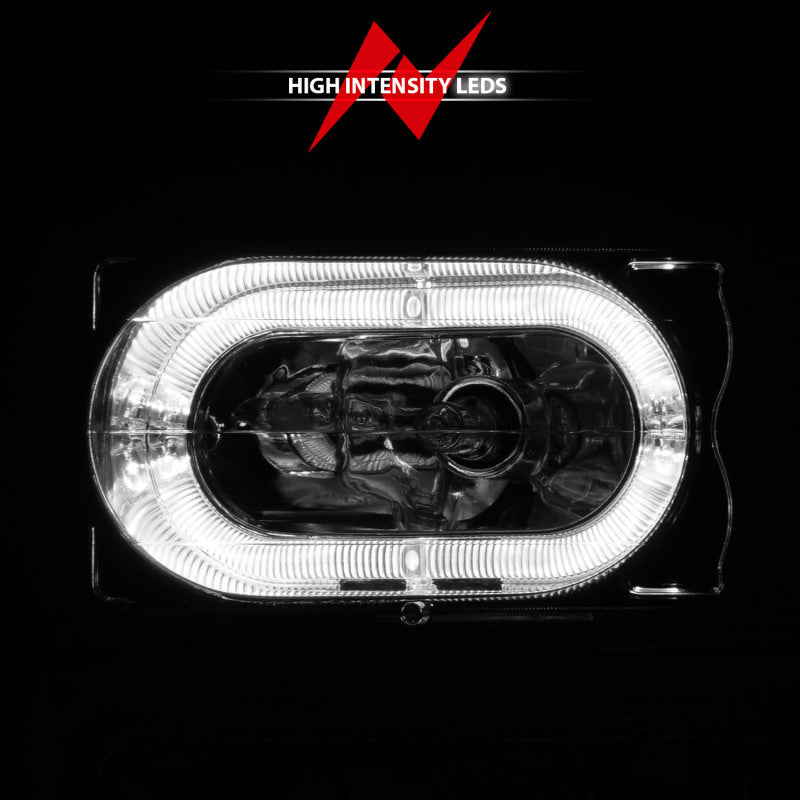 ANZO 88-98 Chevrolet C1500 Crystal Headlight Set with Halo and Signal Lights