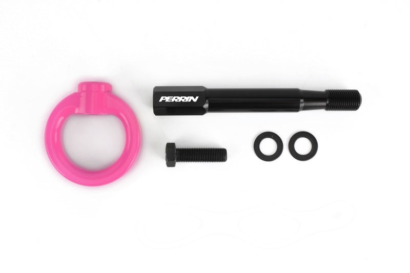 Perrin Performance Rear Tow Hook Kit for Subaru WRX 2022-2025 and Crosstrek 2018-2023 - Hyper Pink