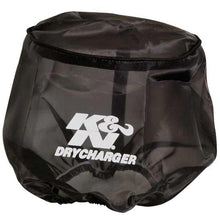 Load image into Gallery viewer, K&amp;N Engineering Drycharger Round Tapered Black Filter Wrap Part KNRC-5173DK for Air Filters and Flame Arrestors