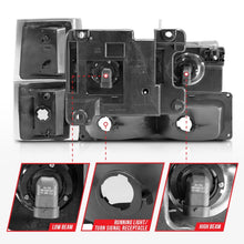 Load image into Gallery viewer, ANZO 88-98 Chevrolet C1500 Crystal Headlights with Black Housing and Clear Lenses