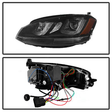 Load image into Gallery viewer, Spyder Volkswagen Golf VII 2014-2016 Projector Headlights with DRL LED Black Stripe - OEM Replacement
