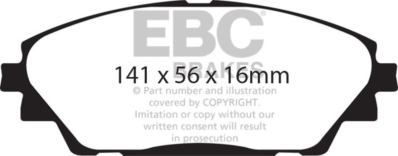 EBC DP62185 Greenstuff 6000 Series Front Brake Pads for 2020-2023 Mazda CX-30