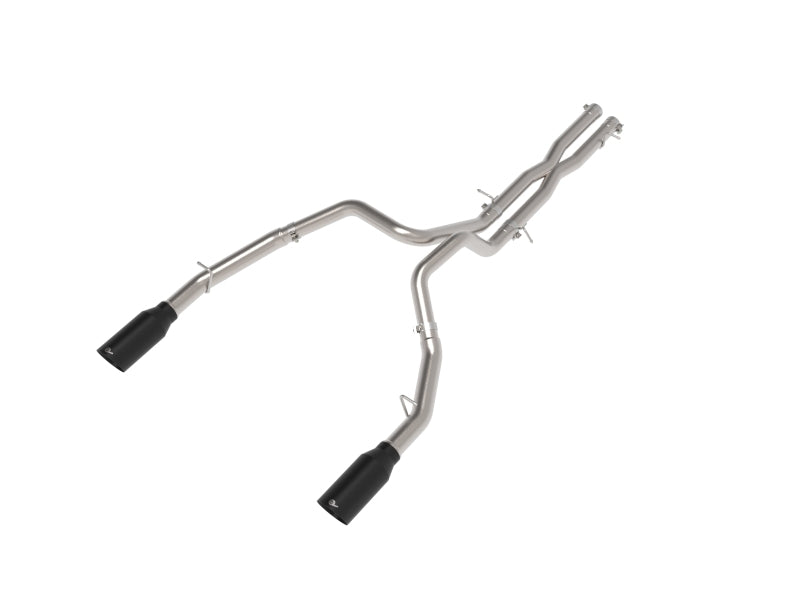 aFe Vulcan Series 3-Inch to 3-1/2-Inch Stainless Steel Cat-Back Exhaust System with Black Tips for Ram 1500 2025