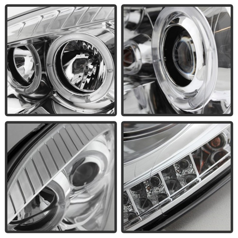 Spyder Chrome Halo LED Projector Headlights for Dodge Ram 1500, 2500, 3500 (2006-2008)