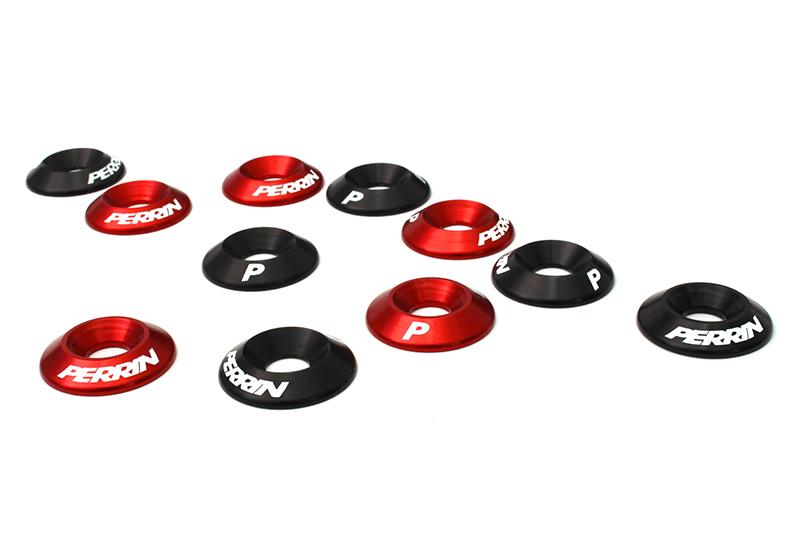 Perrin Performance Intercooler and Engine Cover Lock Down Washers for 2015-2018 Subaru WRX - Black