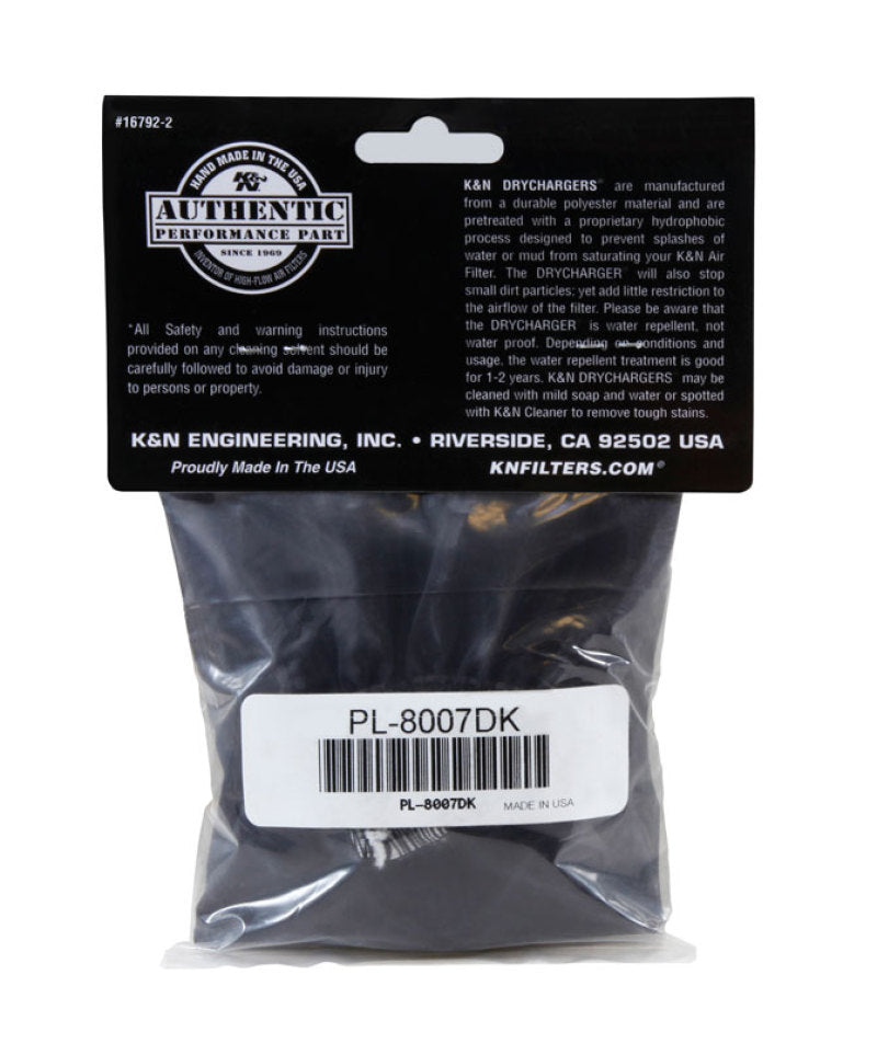 K&N Engineering Drycharger Air Filter Wrap for Polaris Ranger RZR - Black, Part #knnPL-8007DK