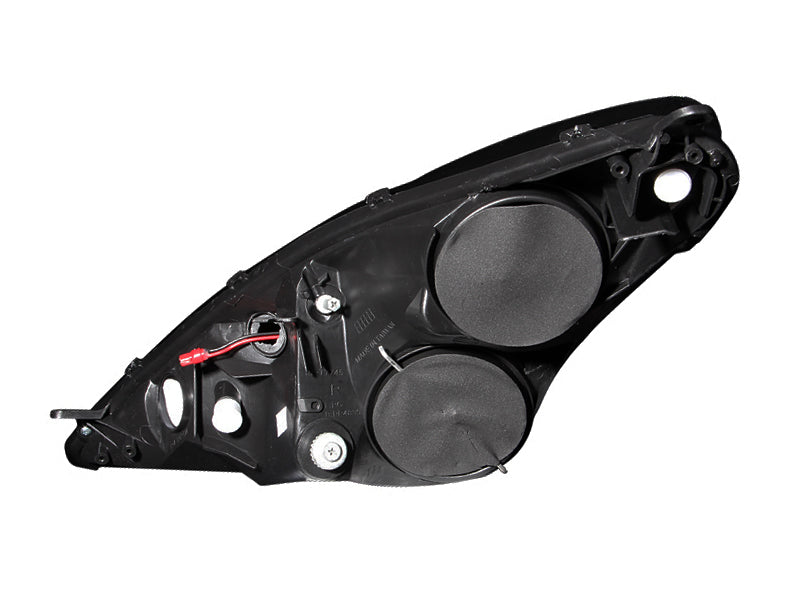 ANZO 2000-2005 Toyota Celica Projector Headlights with Halo, Black Housing, Clear Lens, Pair