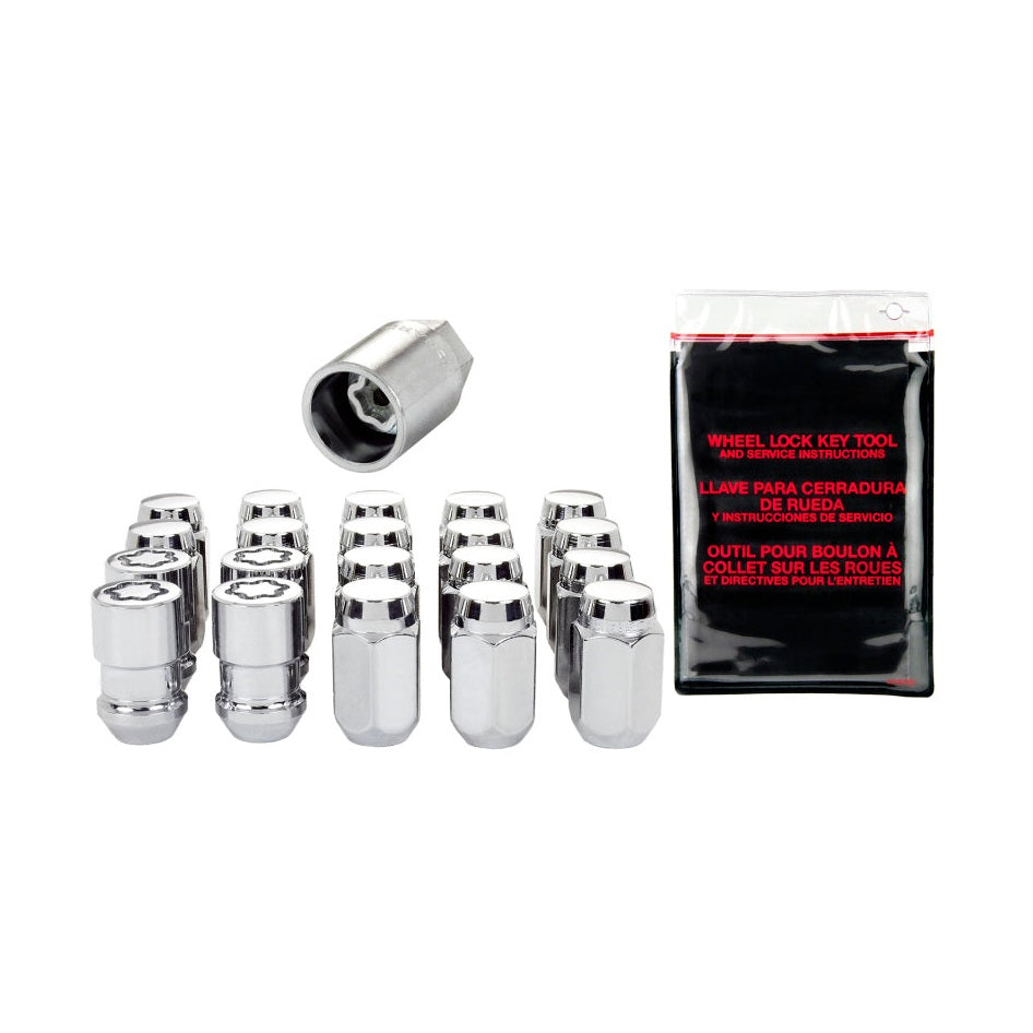 McGard 5 Lug Cone Seat Wheel Installation Kit with Locks for Mitsubishi Vehicles, M12 x 1.5 Thread - Chrome