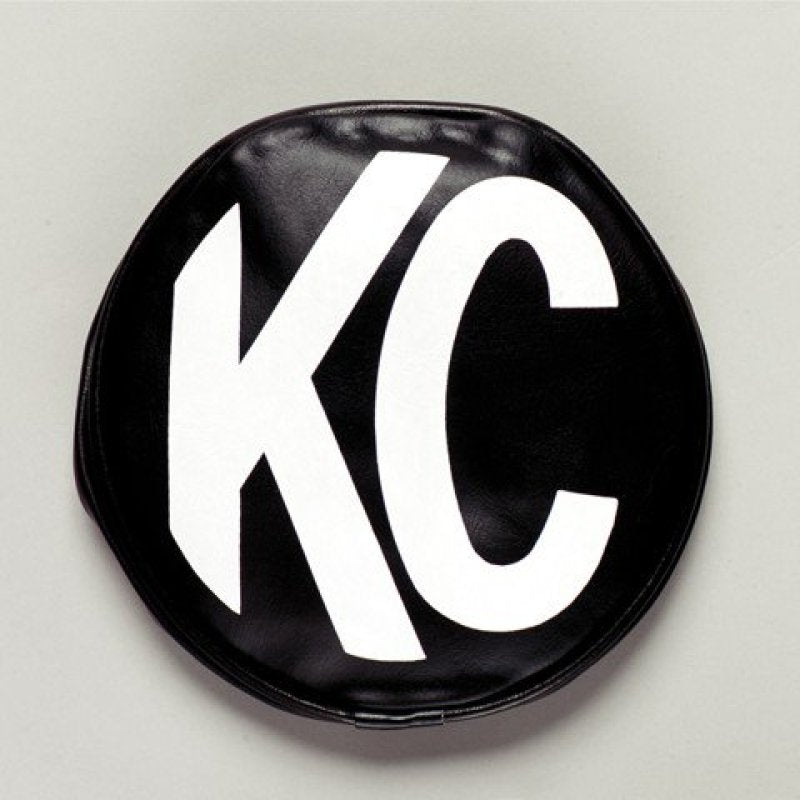 KC HiLiTES 6 Inch Round Soft Vinyl Light Cover Pair with White KC Logo