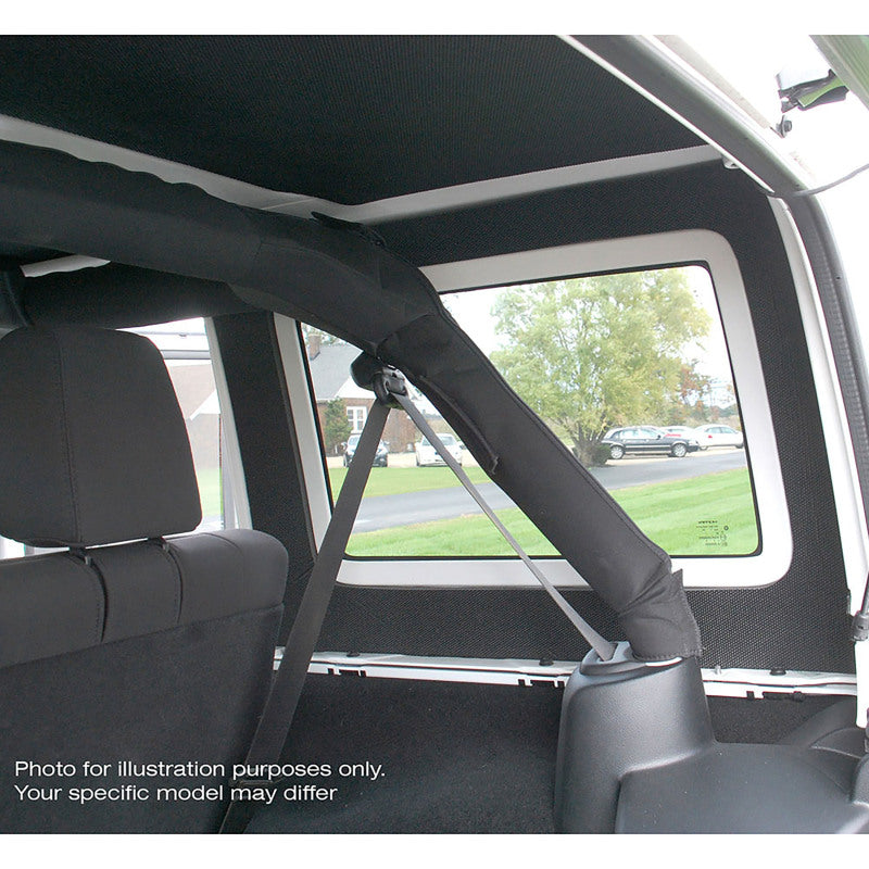 DEI Jeep Wrangler JL 4-Door Boom Mat Rear Side Window Trim Kit - Black