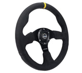 NRG Reinforced 320mm Alcantara Steering Wheel with Black Stitching - Model nrgRST-012SA