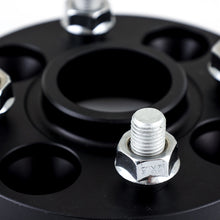 Load image into Gallery viewer, Mishimoto 4x100 Wheel Spacers for Honda Civic and Prelude – 15mm Thickness, Black Anodized, M12x1.5 Studs