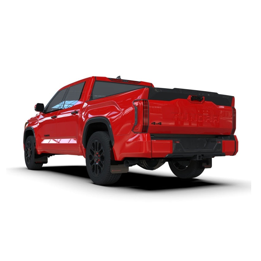 Rally Armor UR Series Mud Flaps for 2022-2023 Toyota Tundra with Red Logo, Black