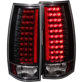 ANZO LED Tail Light Assembly for Chevrolet Suburban and GMC Yukon XL - Clear Lens, Black Housing, Pair