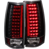 ANZO LED Tail Light Assembly for Chevrolet Suburban and GMC Yukon XL - Clear Lens, Black Housing, Pair