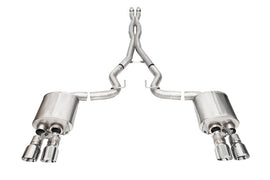 CORSA Performance 24+ Ford Mustang V8 5.0L 3-Inch Cat-Back Exhaust System with Twin 4-Inch Polished Pro-Series Tips