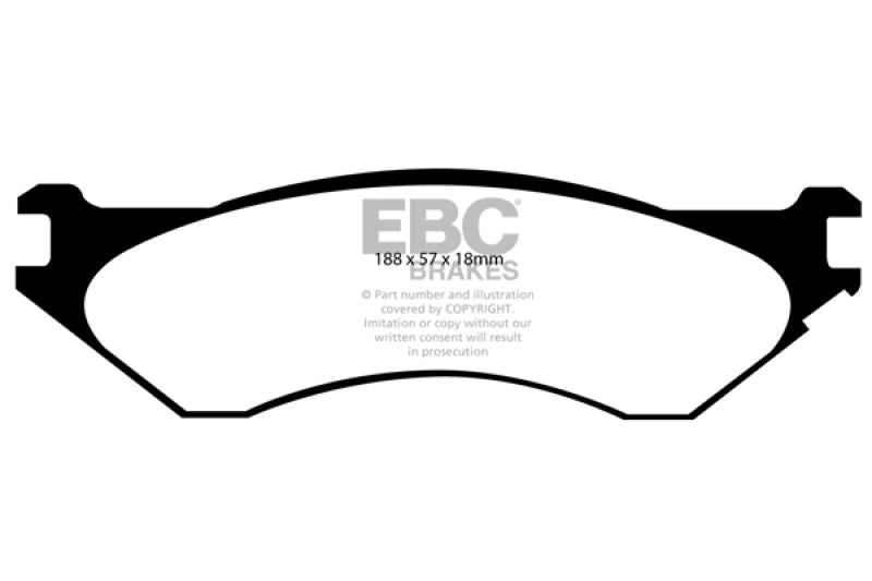 EBC Yellowstuff Rear Brake Pads for Dodge Ram 1500 (2006-2008) * High-Performance Street and Track Use