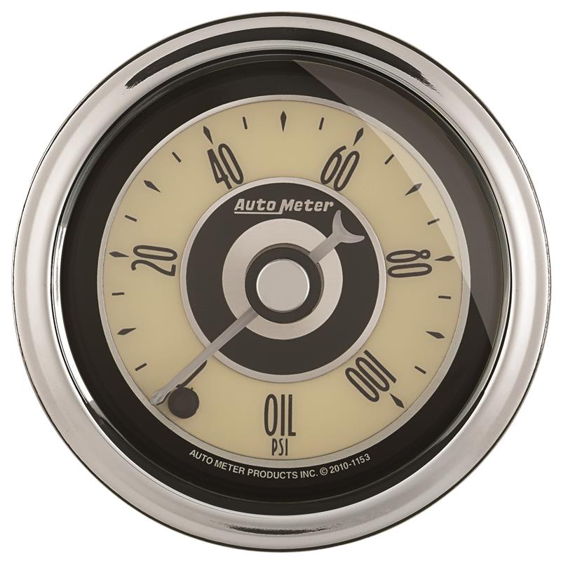 AutoMeter Cruiser AD 2-1/16 inch Full Sweep Electric Oil Pressure Gauge (0-100 PSI) with Digital Stepper Motor Technology