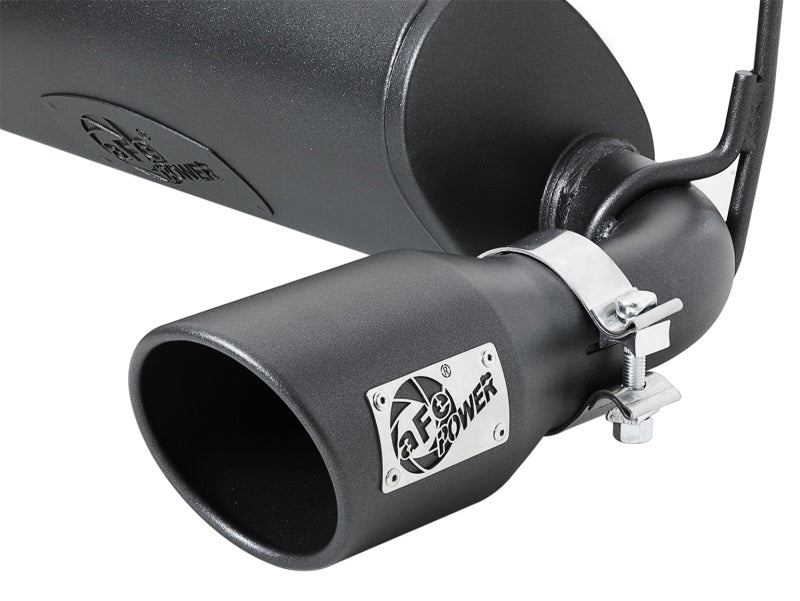 aFe Rebel Series 2.5-inch Stainless Steel Axle-Back Exhaust System with Black Tips for 2018-2023 Jeep Wrangler (JL) V6 3.6L