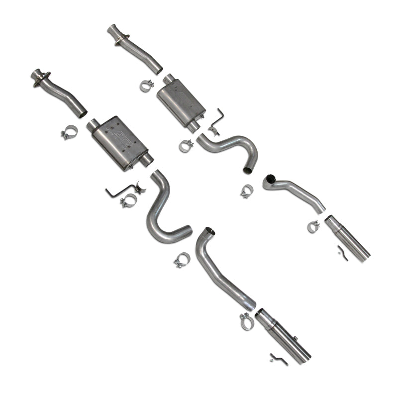 BBK VariTune Cat Back Exhaust System for 1988-1992 Ford Mustang with Stainless Steel Tips - Part Number BBK3001